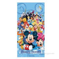 Disney All Character Beach Towel, Double Jacquard Plush Velour/100% Cotton/Heavy Weight/Absorbent